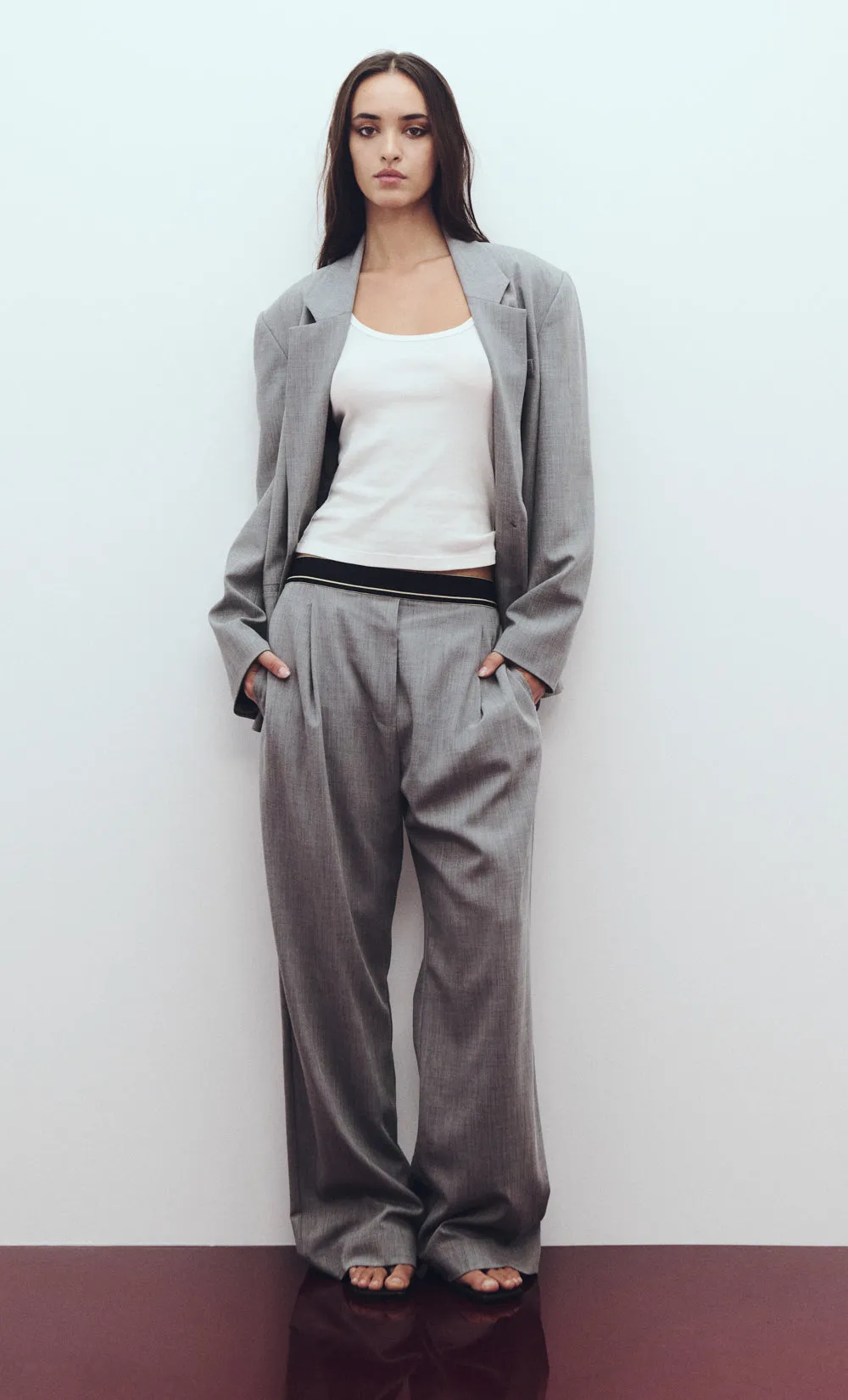 JORDIN PANT - CHARCOAL WEAVE sold by bec + bridge product image thumbnail 2