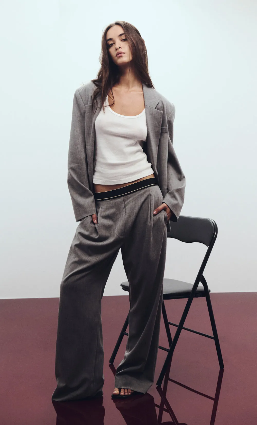 JORDIN BLAZER - CHARCOAL WEAVE sold by bec + bridge product image thumbnail 2