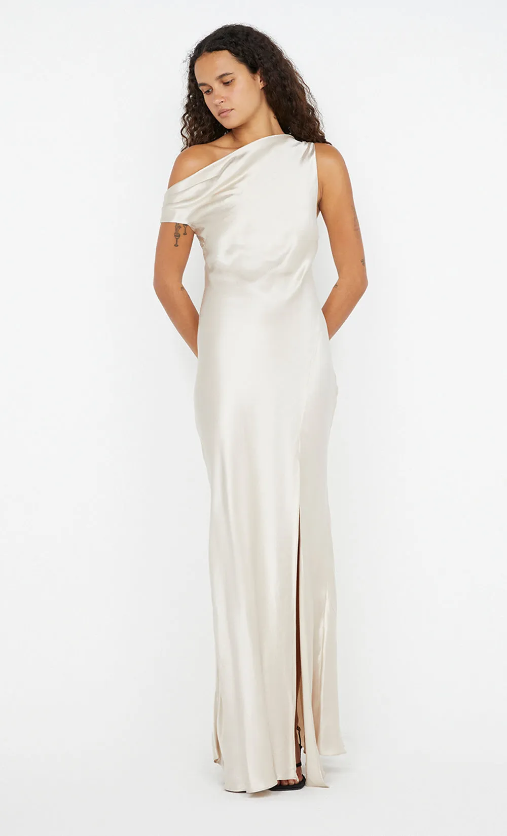 SOL ASYM DRESS - SAND sold by bec + bridge