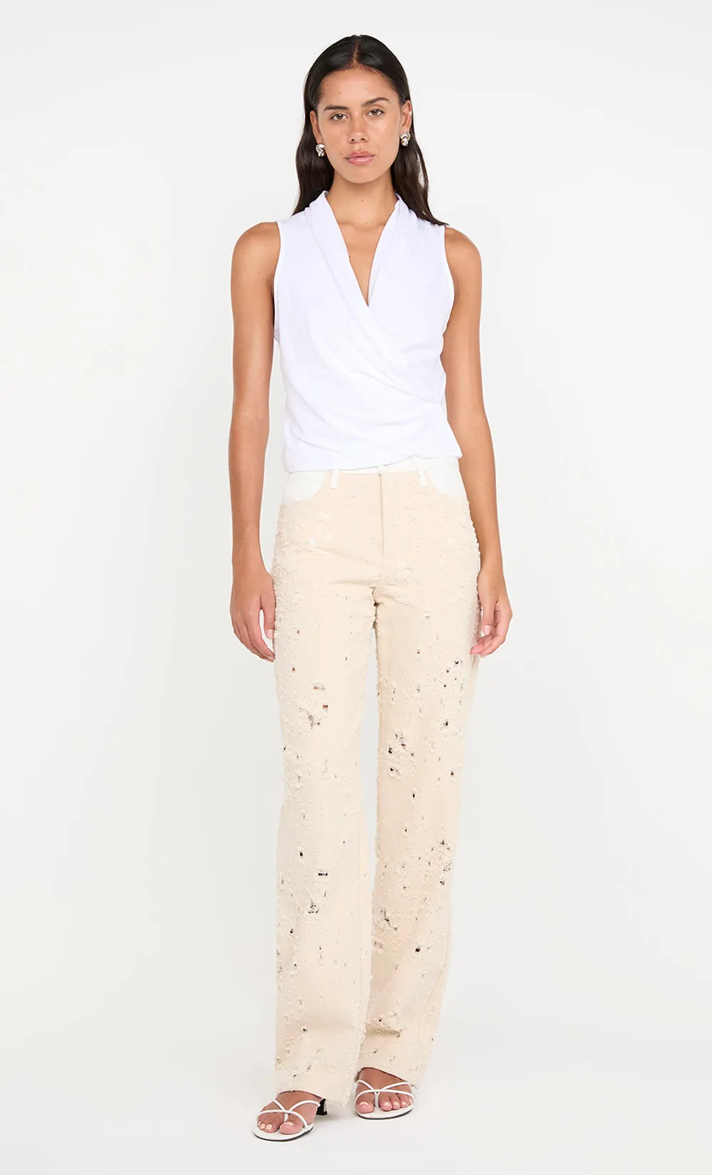 SIMI WRAP TOP - WHITE sold by bec + bridge