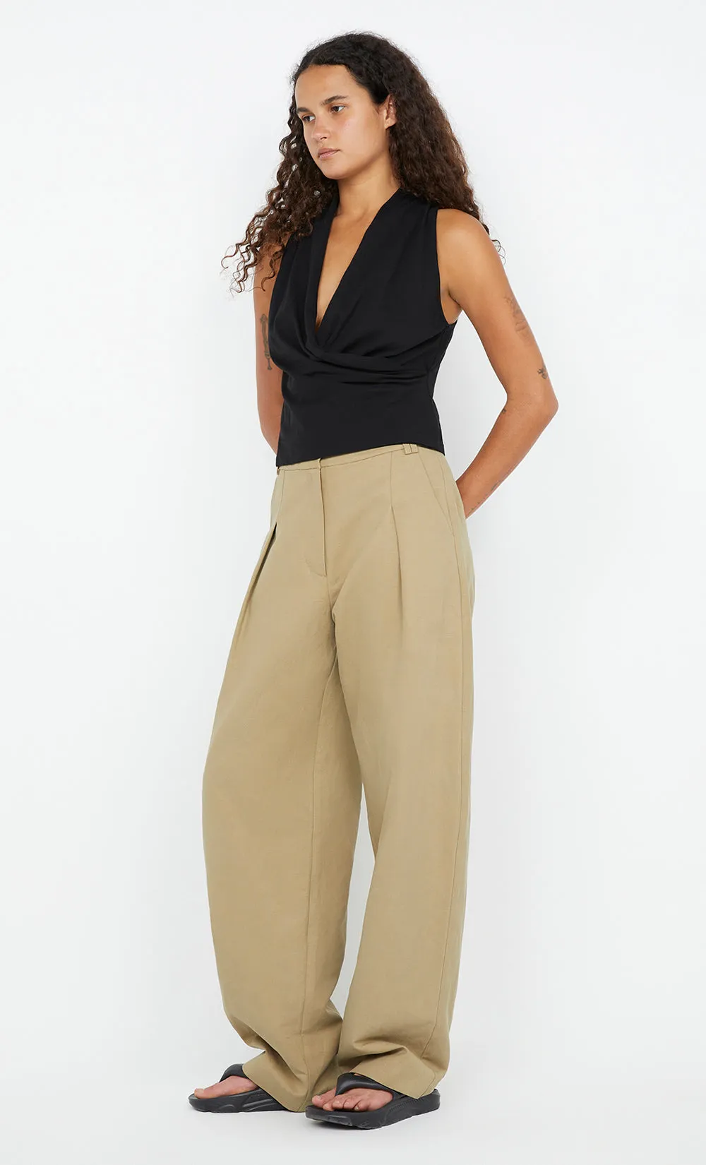 SIMI WRAP TOP - BLACK sold by bec + bridge product image thumbnail 3