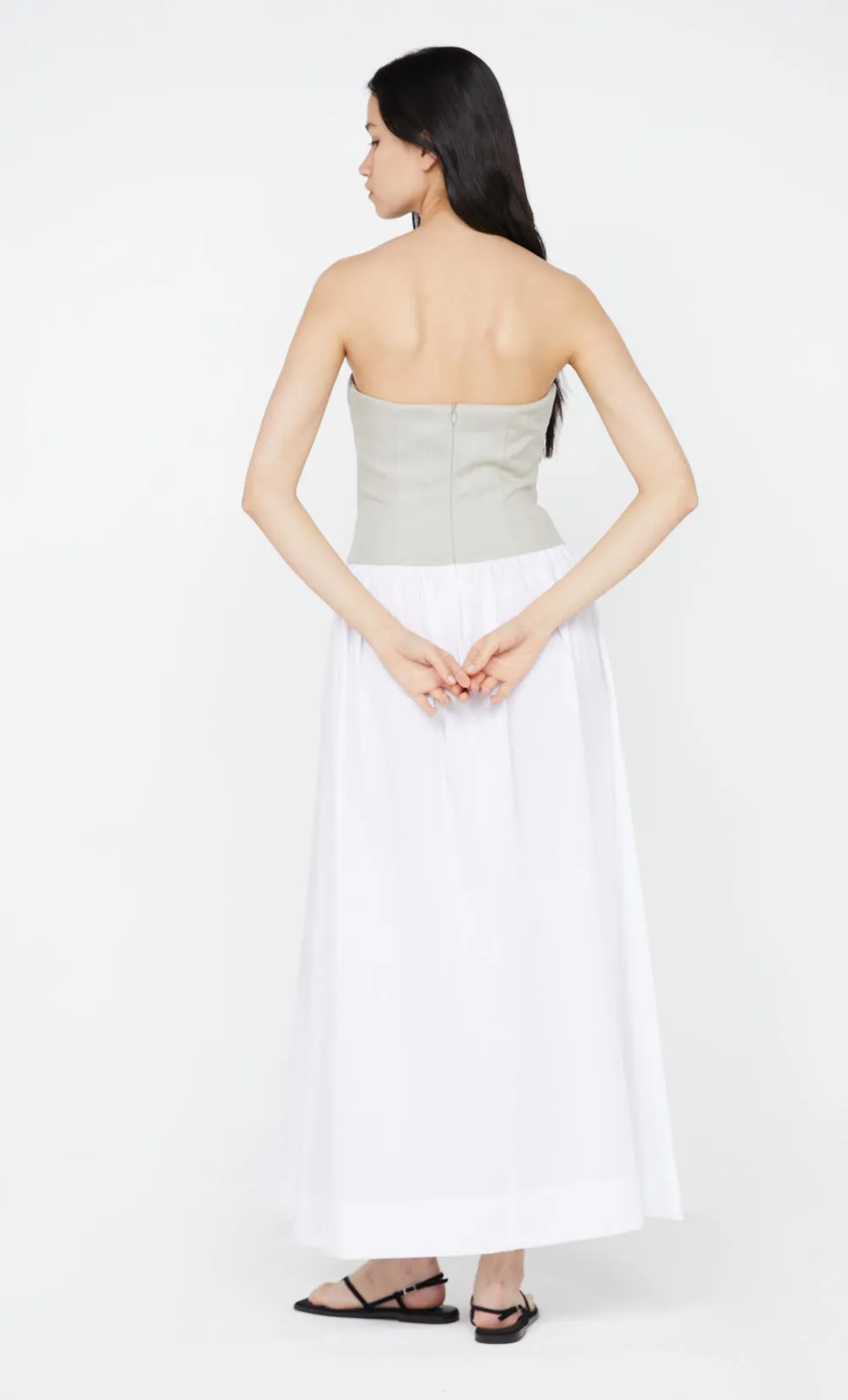 CARO MAXI DRESS - STONE/IVORY sold by bec + bridge product image thumbnail 3