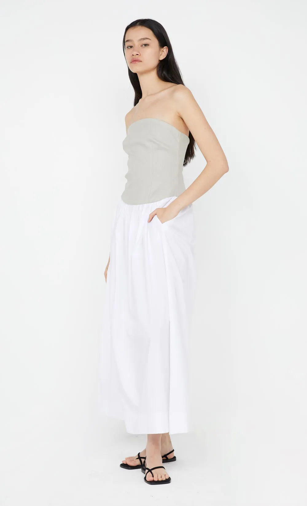 CARO MAXI DRESS - STONE/IVORY sold by bec + bridge product image thumbnail 4
