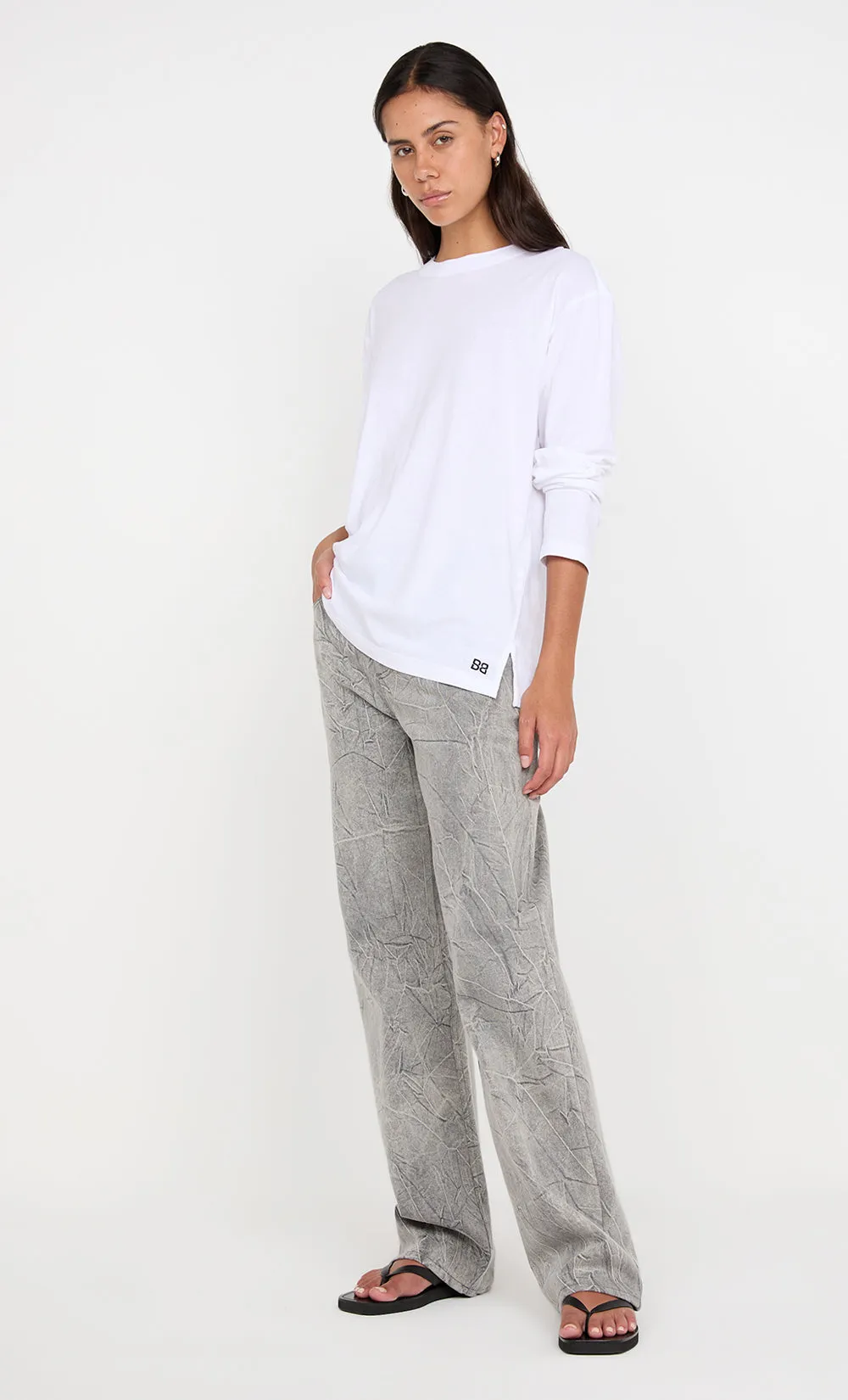 PIP LONG SLEEVE TOP - WHITE sold by bec + bridge product image thumbnail 4