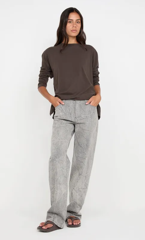 PIP LONG SLEEVE TOP - DARK CHOCOLATE sold by bec + bridge