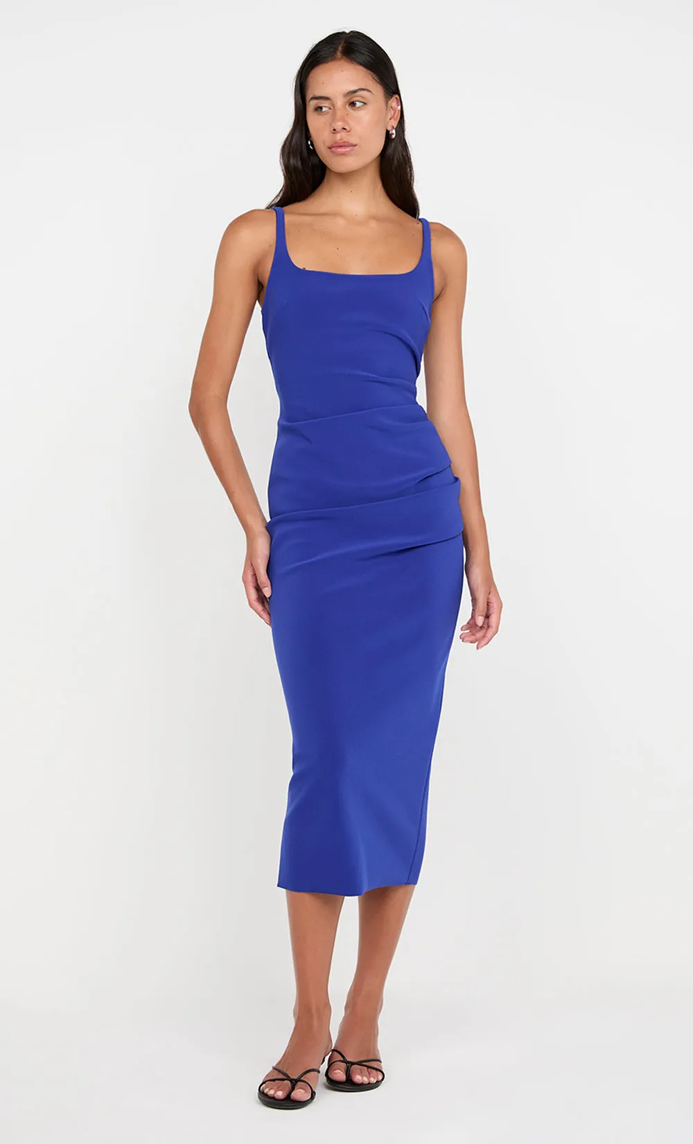 KARINA TUCK MIDI DRESS - SAPPHIRE sold by bec + bridge product image thumbnail 5