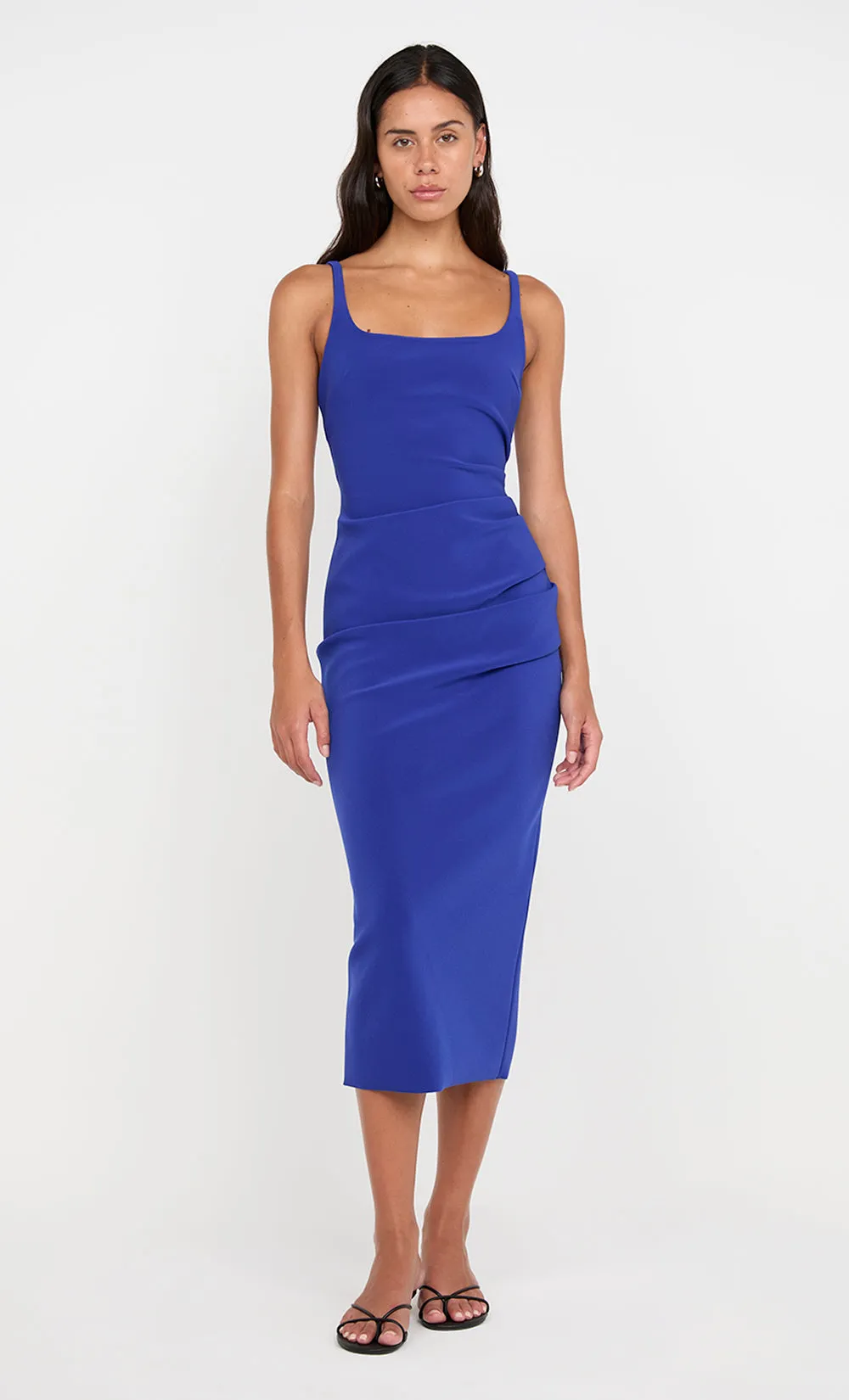 KARINA TUCK MIDI DRESS - SAPPHIRE sold by bec + bridge