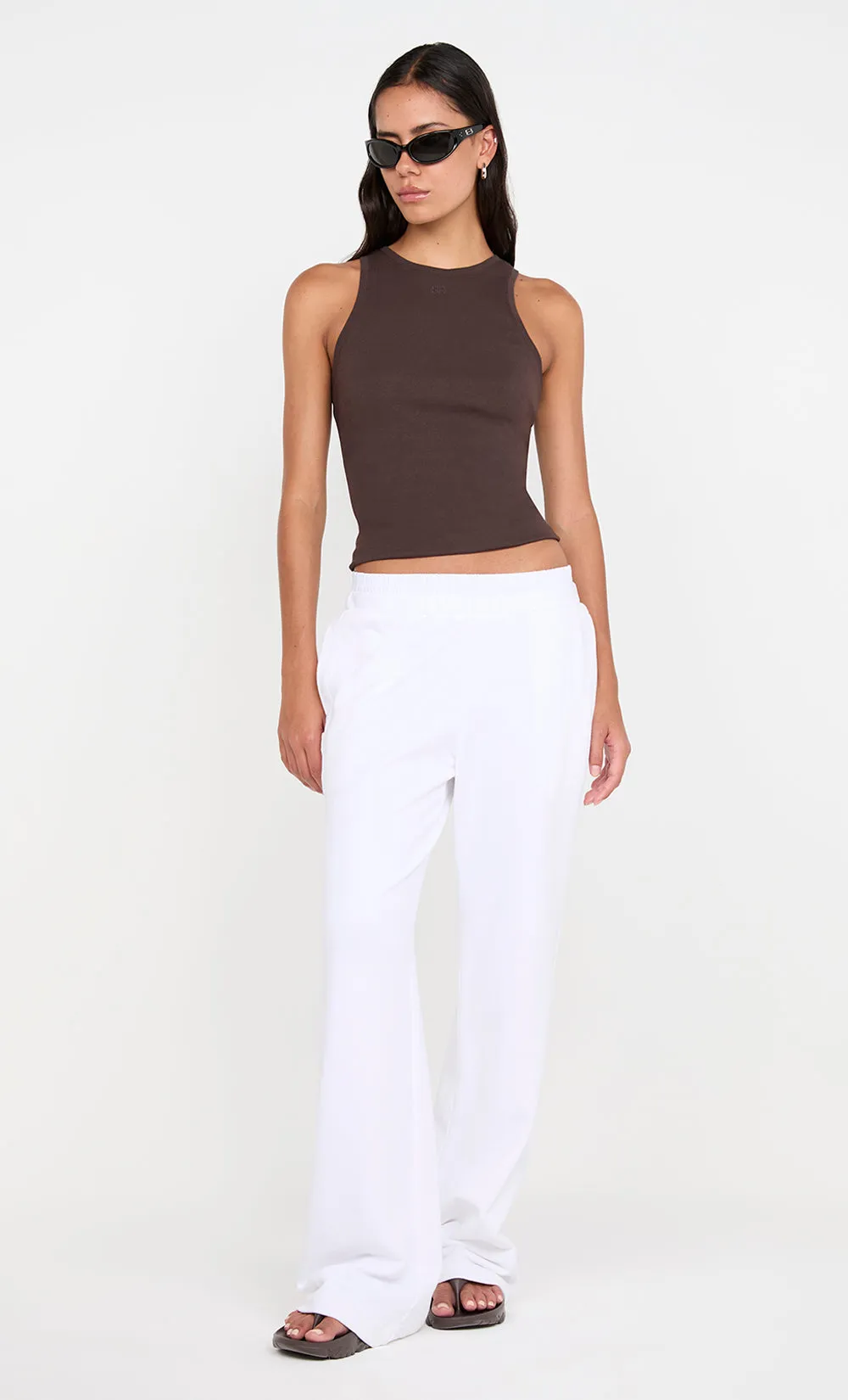 JORJA DOUBLE WAISTBAND PANT - WHITE sold by bec + bridge