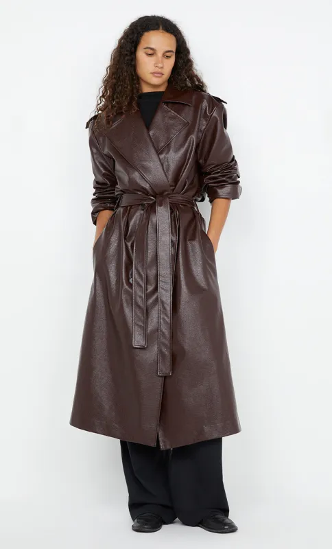 SCYLLA TRENCH COAT - BURGUNDY sold by bec + bridge