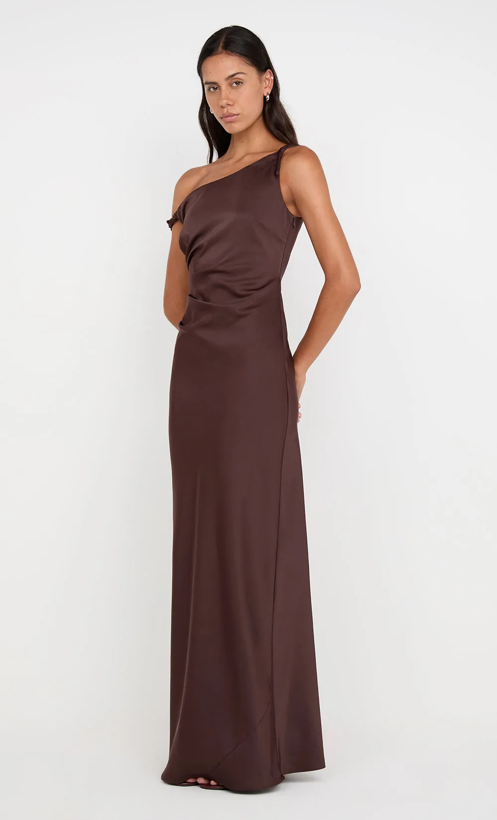 LUNETTA TWIST STRAP DRESS - DARK CHOCOLATE sold by bec + bridge product image thumbnail 3