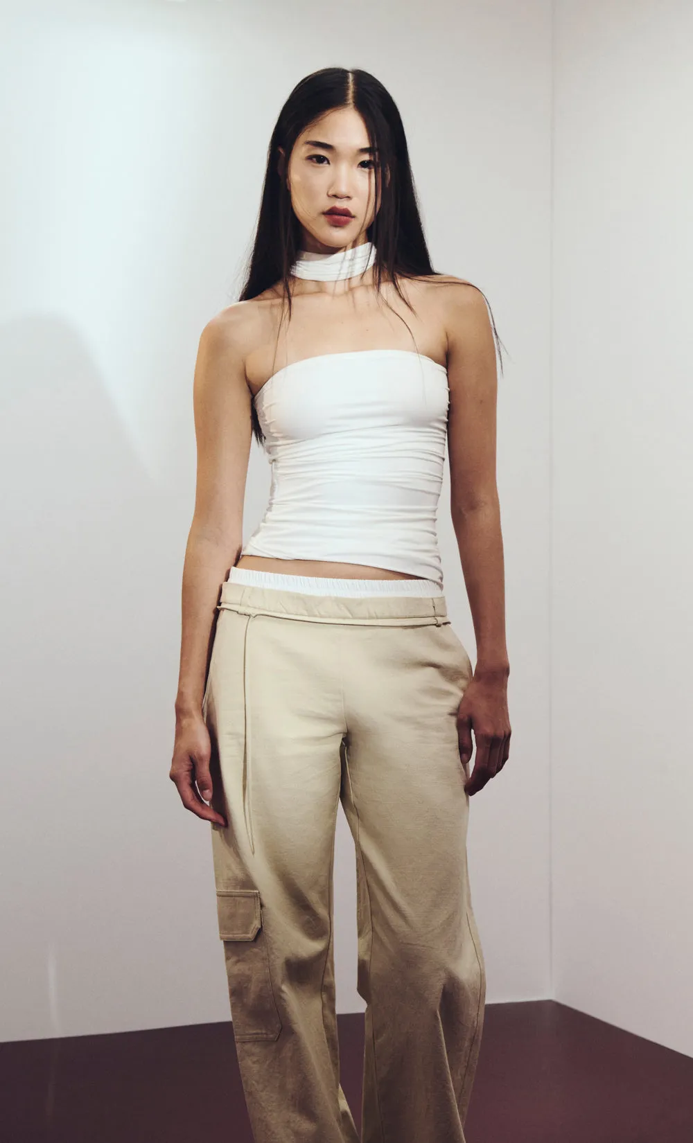 VIDA RUCHED TOP - WHITE sold by bec + bridge product image thumbnail 2