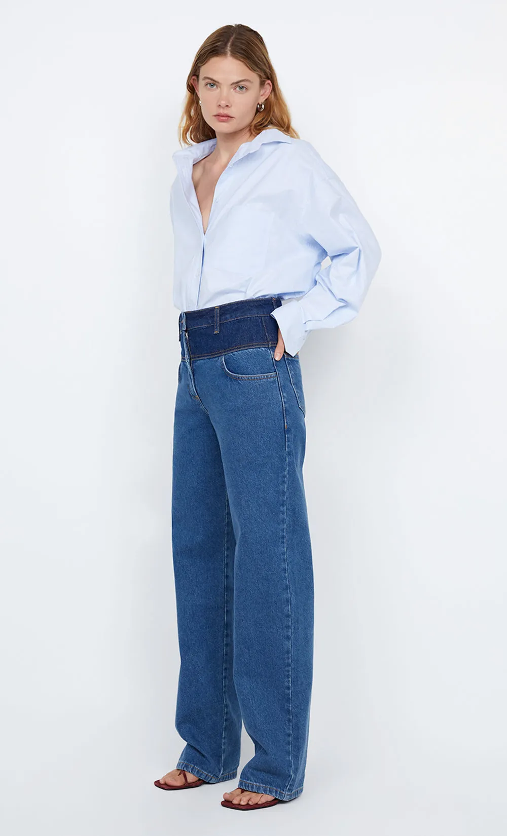 TIA OVERSIZED SHIRT - SKY BLUE sold by bec + bridge product image thumbnail 3