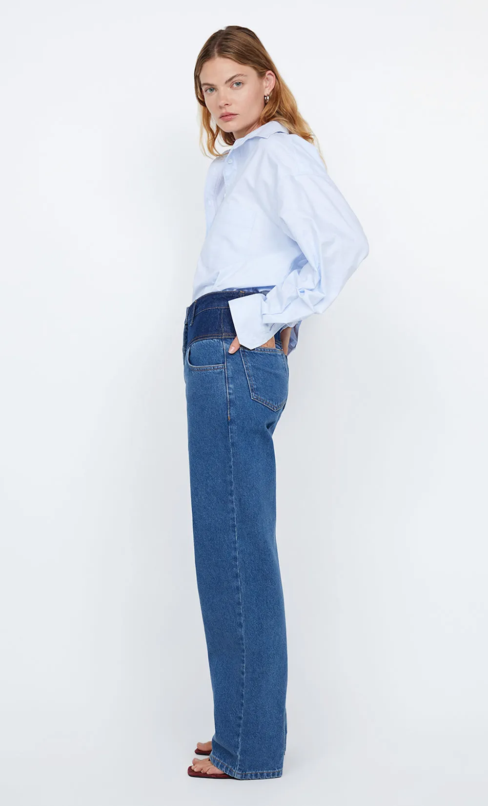 TIA OVERSIZED SHIRT - SKY BLUE sold by bec + bridge product image thumbnail 4