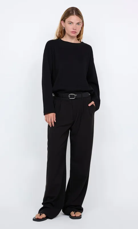 SILO LONG SLEEVE TOP - BLACK/BLACK sold by bec + bridge