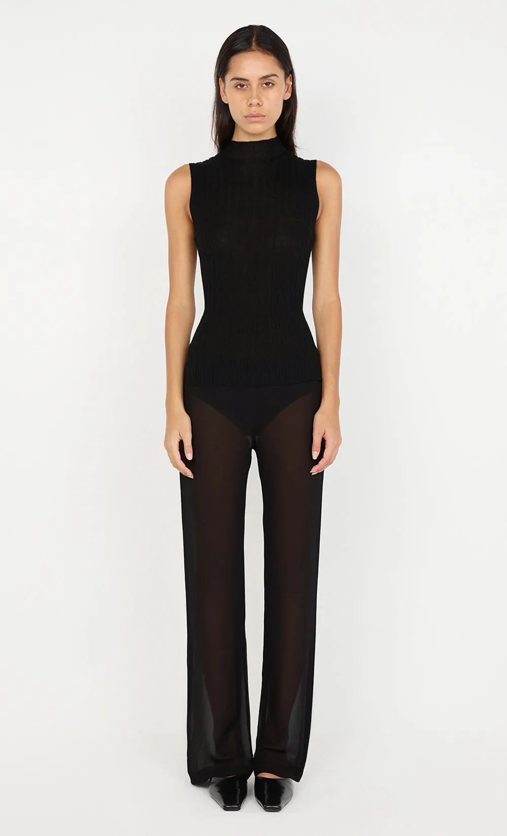 JONI SLEEVELESS TOP - BLACK sold by bec + bridge