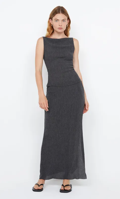 ELENA MAXI SKIRT - CHARCOAL sold by bec + bridge