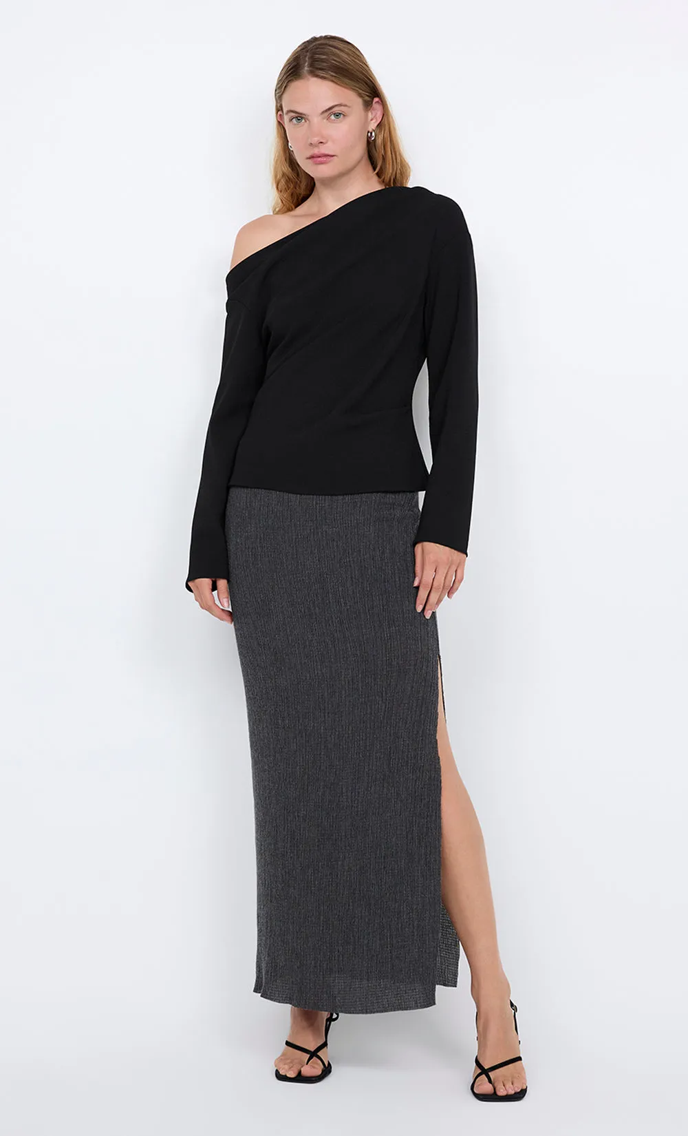 ELENA MAXI SKIRT - CHARCOAL sold by bec + bridge product image thumbnail 2