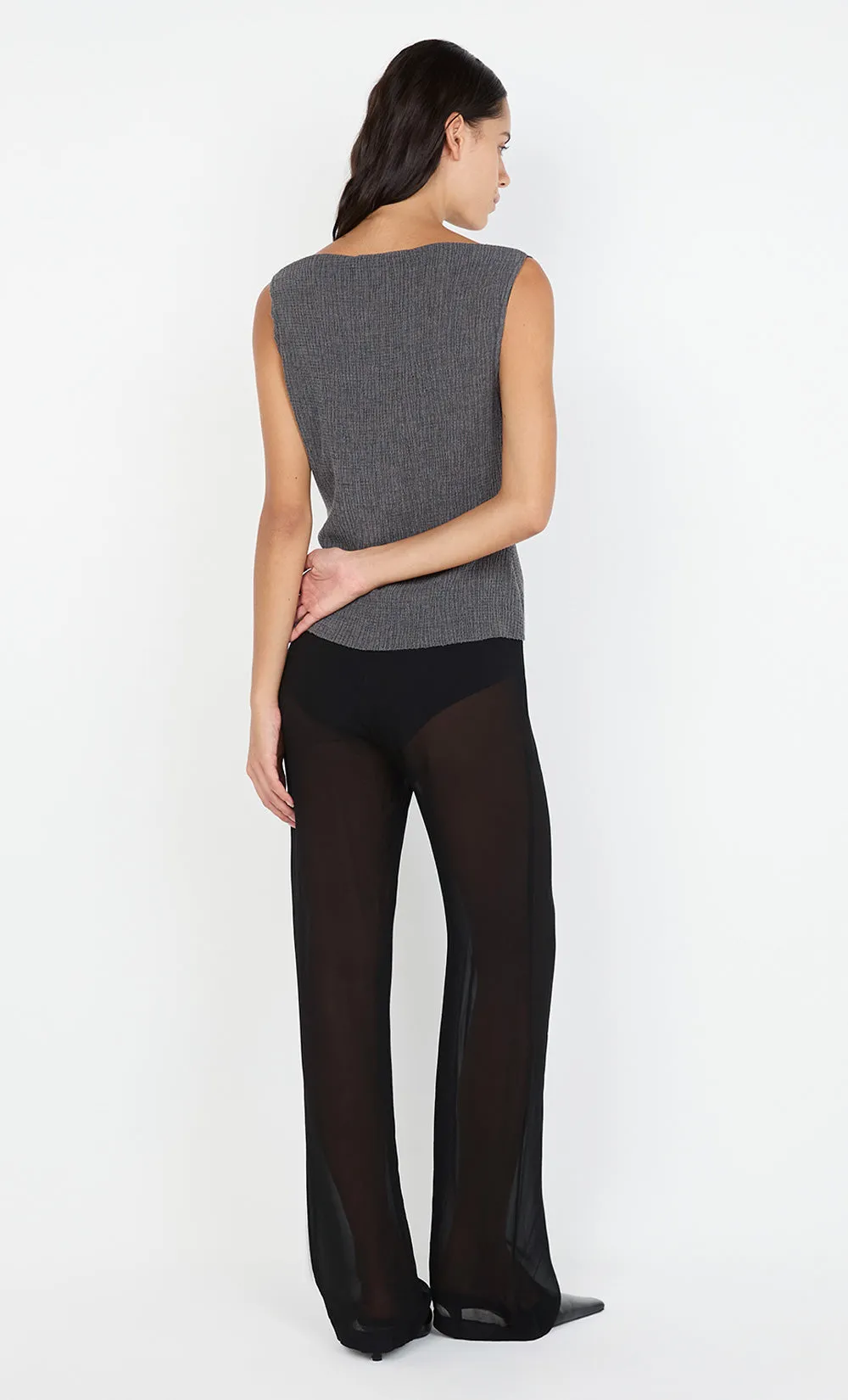 ELENA BOAT NECK TOP - CHARCOAL sold by bec + bridge product image thumbnail 5