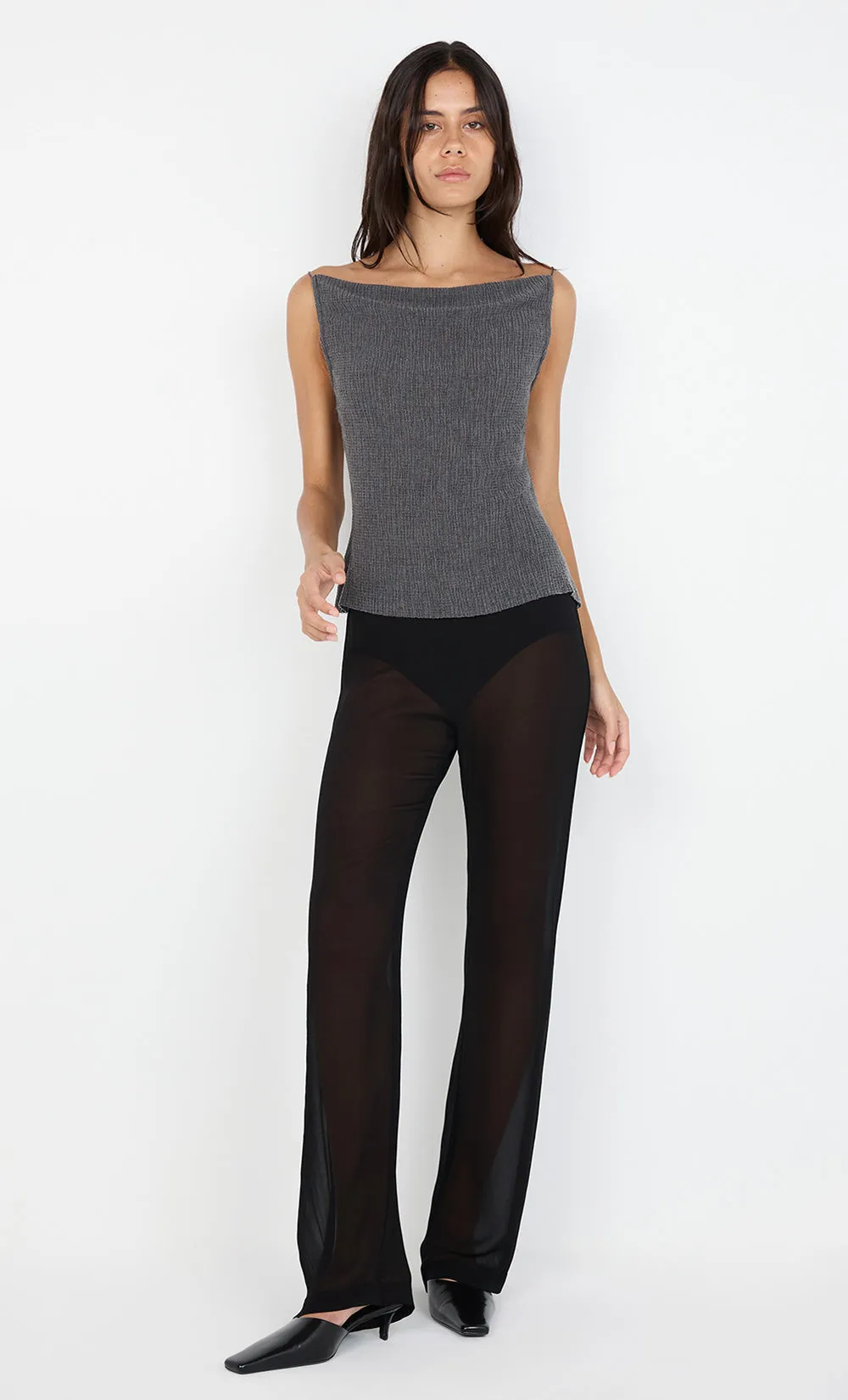 ELENA BOAT NECK TOP - CHARCOAL sold by bec + bridge product image thumbnail 2