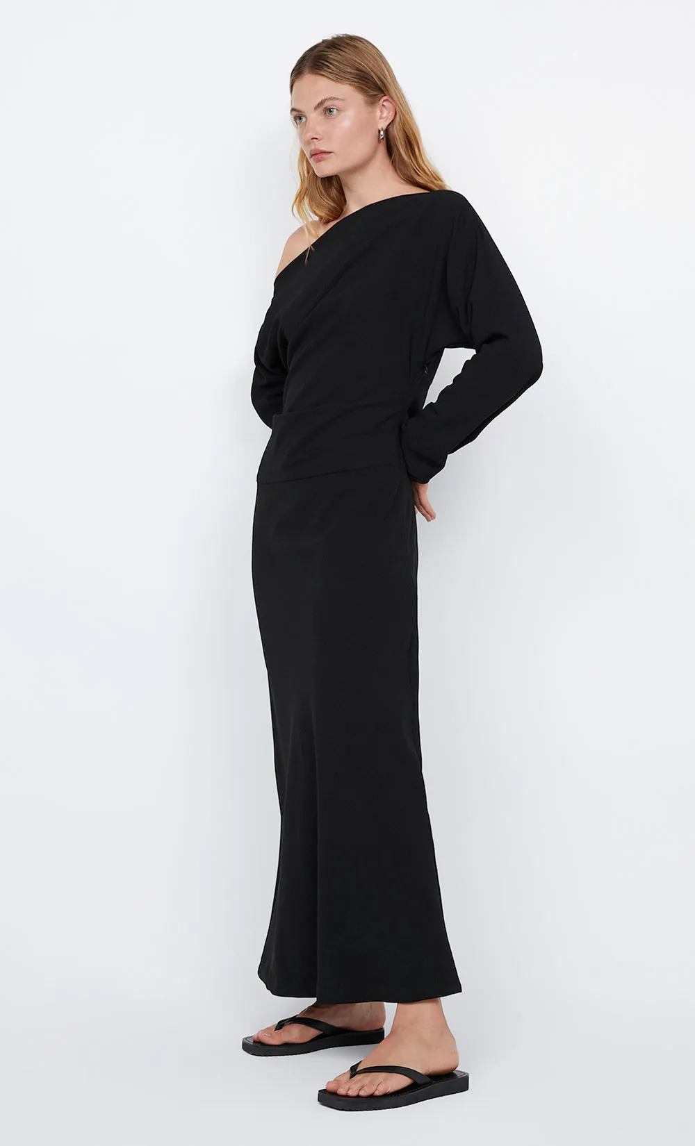 OTTIE ASYM MAXI DRESS - BLACK sold by bec + bridge product image thumbnail 4