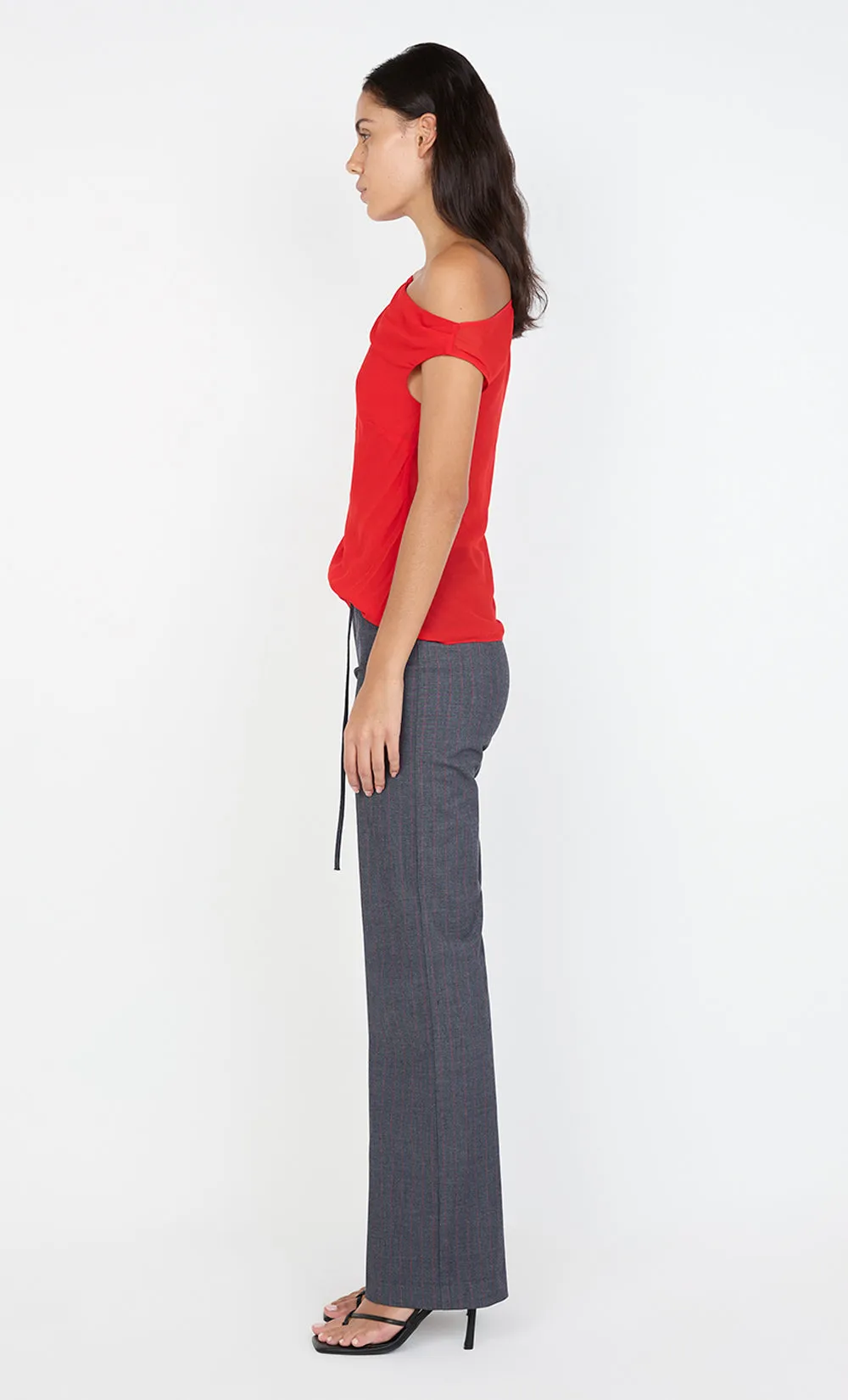 AUDE PANT - CHARCOAL/RED PINS sold by bec + bridge product image thumbnail 4
