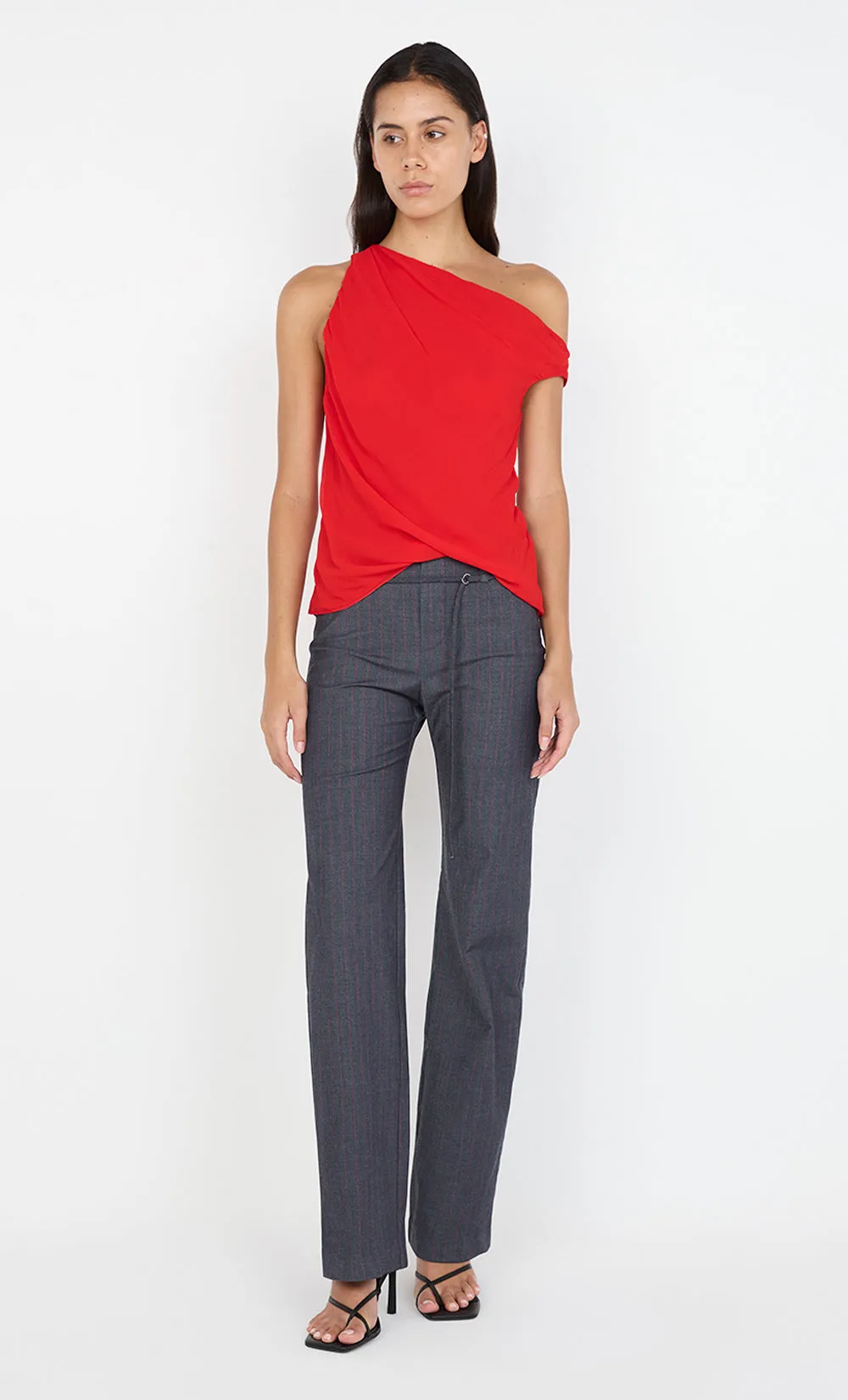 AUDE PANT - CHARCOAL/RED PINS sold by bec + bridge product image thumbnail 2