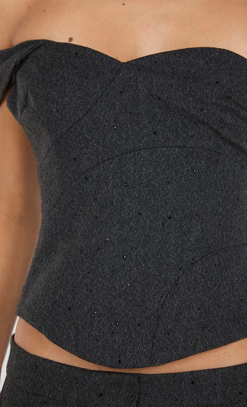 SHAE ASYM TOP - CHARCOAL sold by bec + bridge product image thumbnail 2