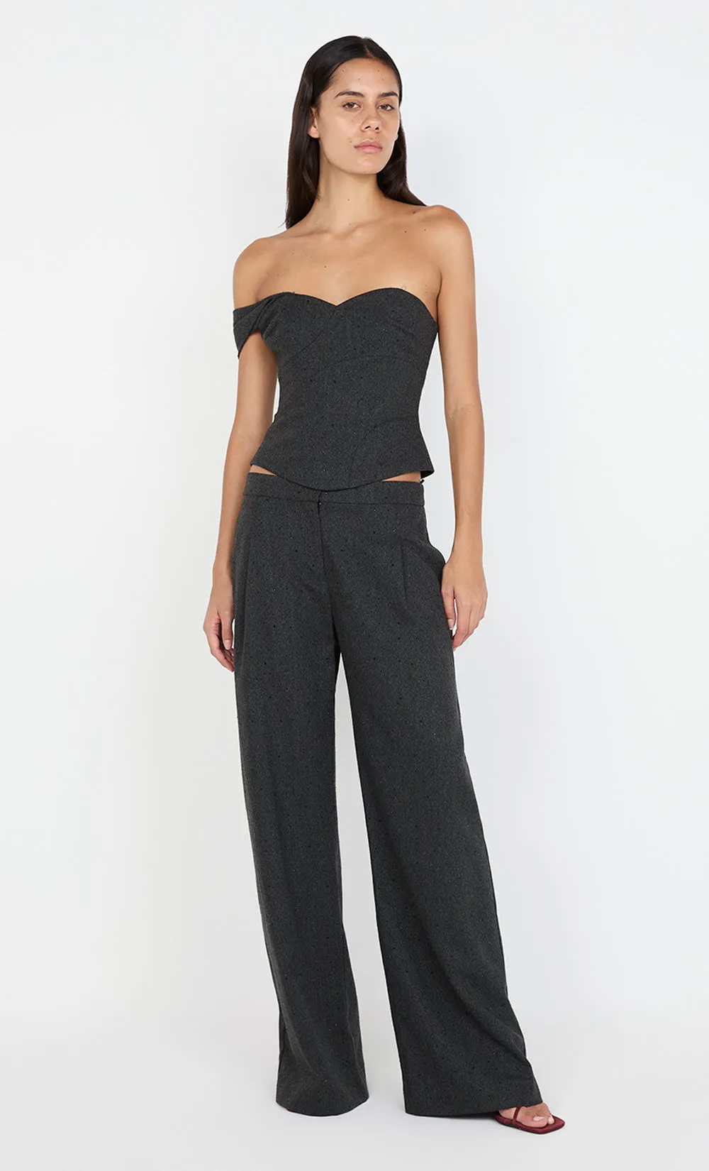 SHAE ASYM TOP - CHARCOAL sold by bec + bridge product image thumbnail 3