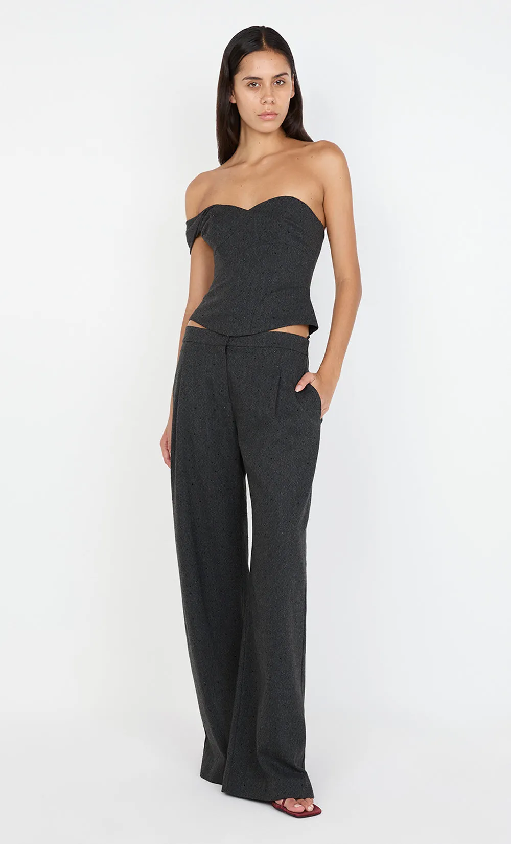 SHAE ASYM TOP - CHARCOAL sold by bec + bridge product image thumbnail 4