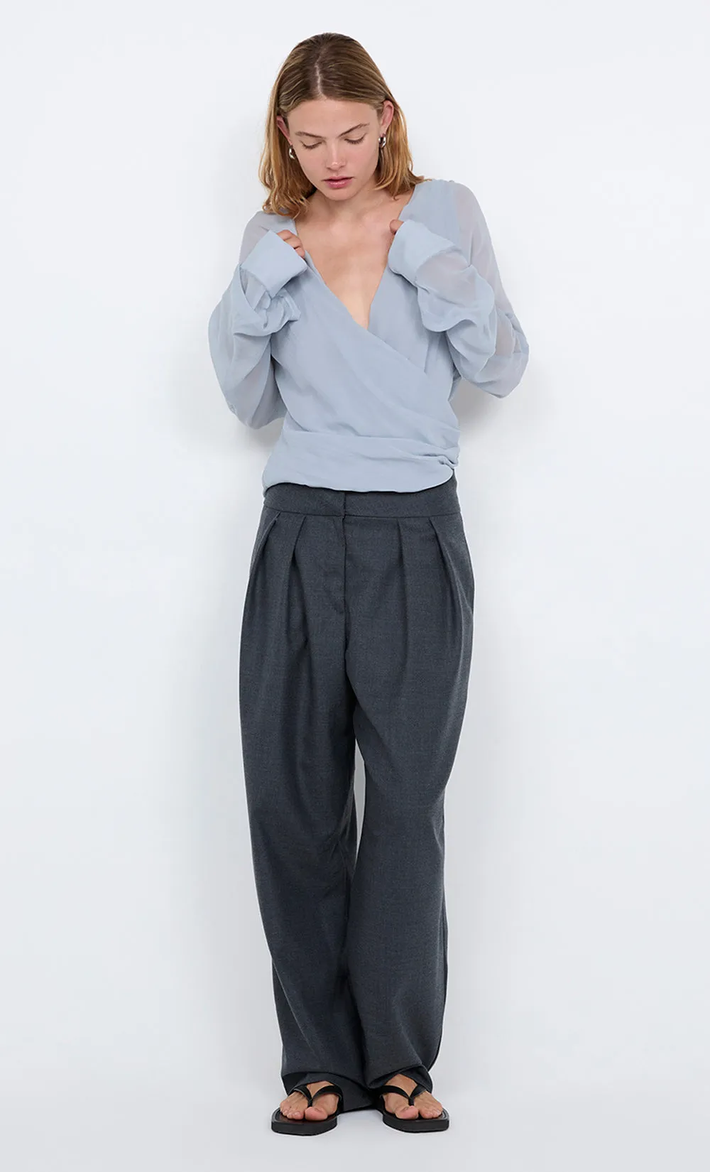 AURELIA WRAP TOP - CLOUD BLUE sold by bec + bridge product image thumbnail 2