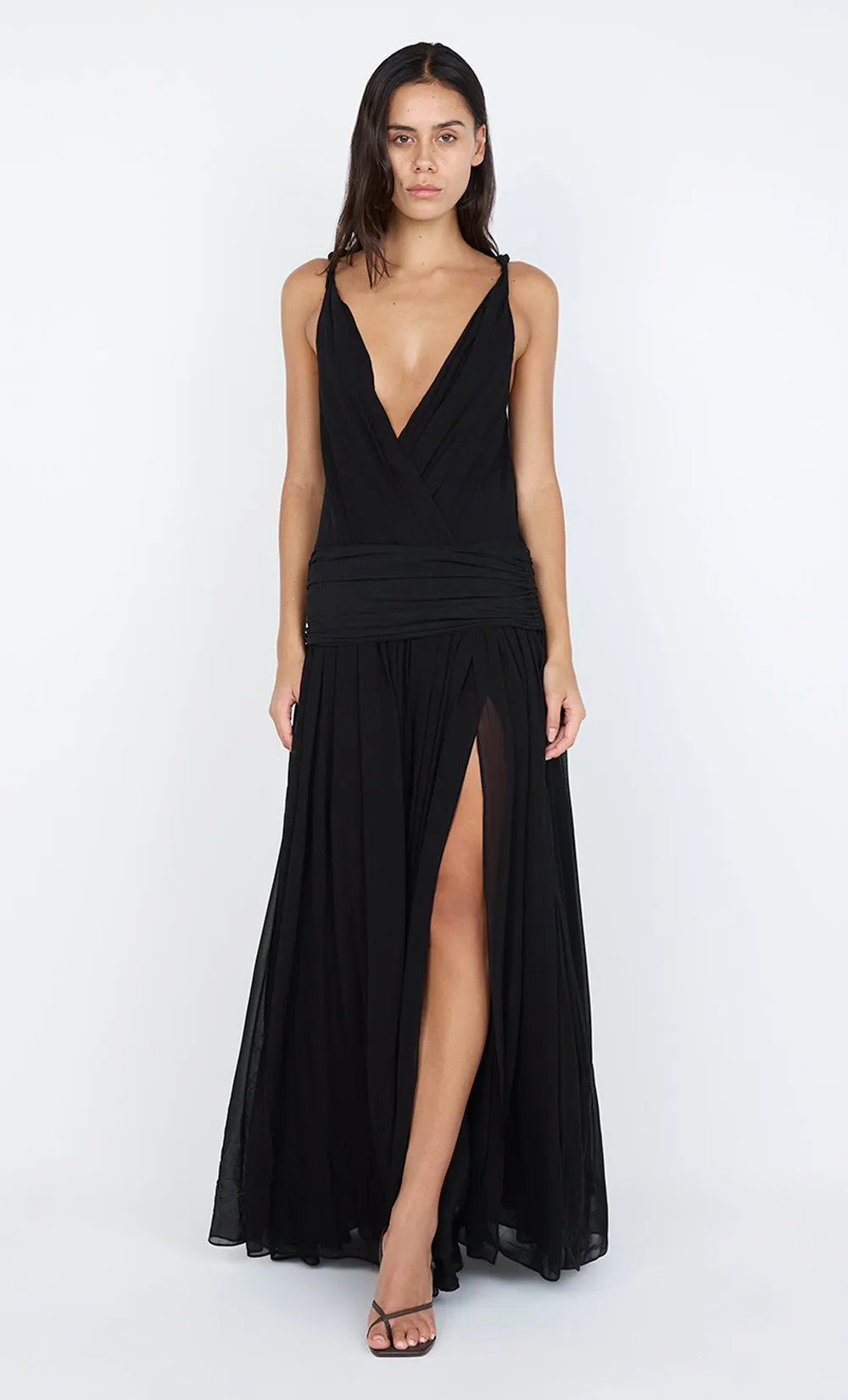 AURELIA WRAP MAXI DRESS - BLACK sold by bec + bridge