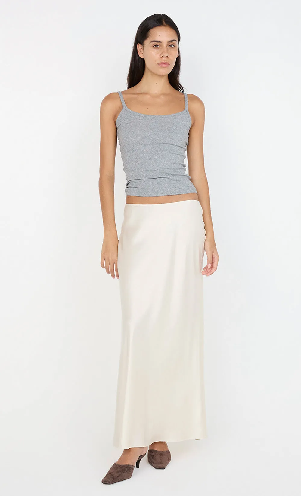 SILK BIAS MAXI SKIRT - CREAM sold by bec + bridge product image thumbnail 2
