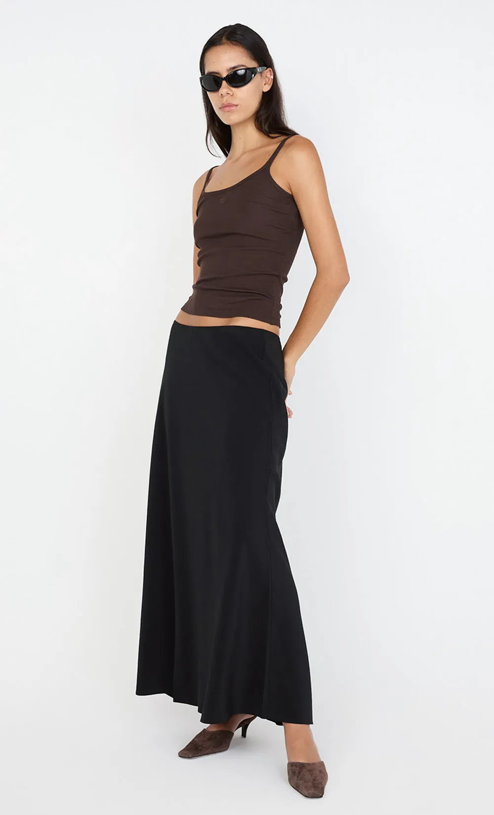 SILK BIAS MAXI SKIRT - BLACK sold by bec + bridge product image thumbnail 4