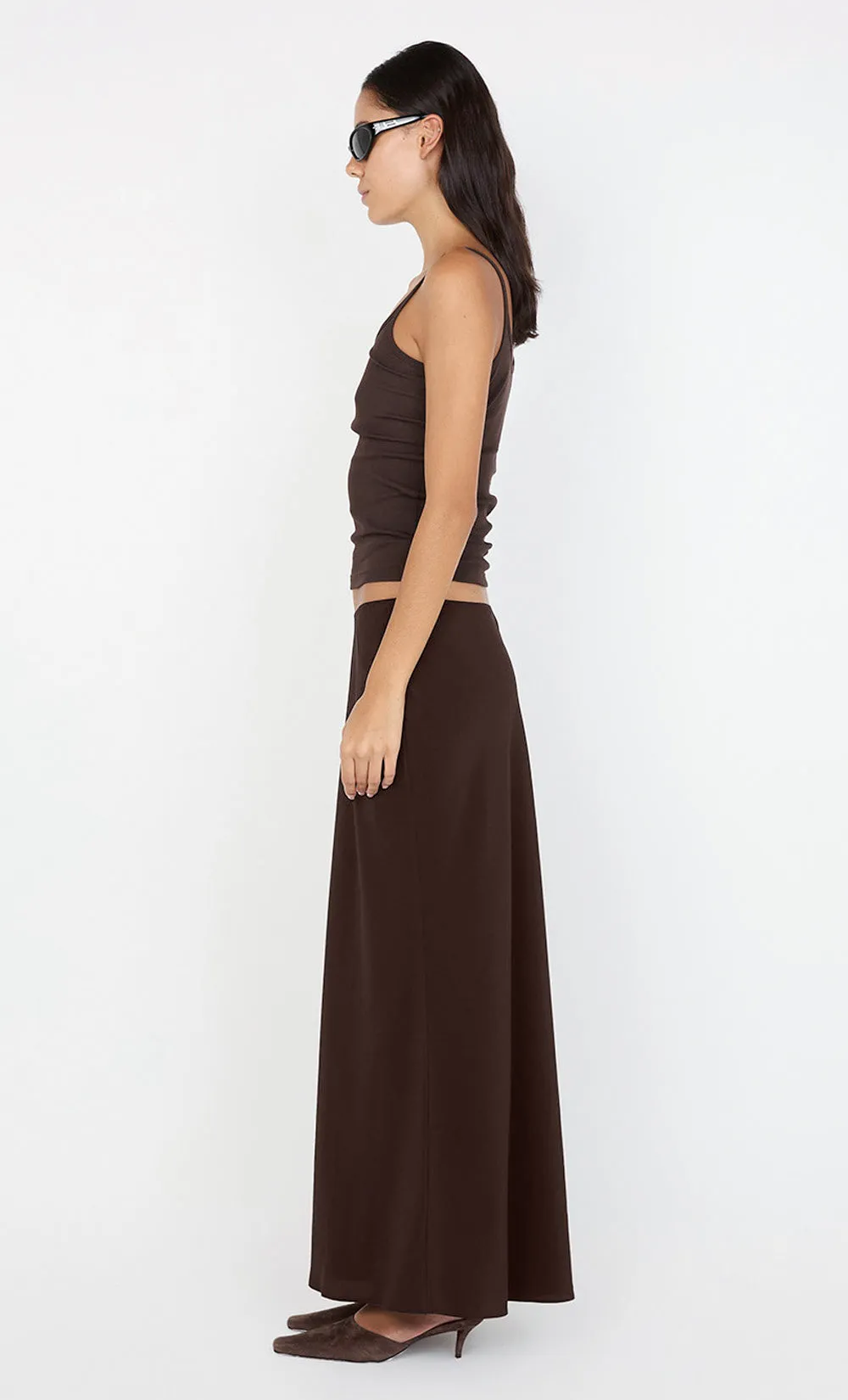 SILK BIAS MAXI SKIRT - CHOC sold by bec + bridge product image thumbnail 5