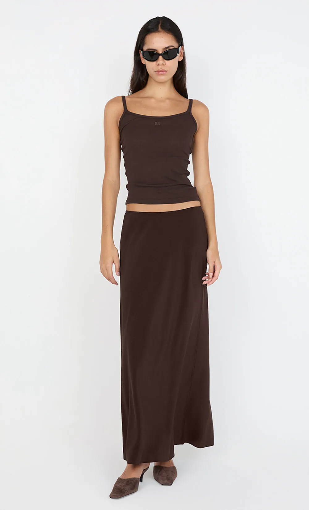 SILK BIAS MAXI SKIRT - CHOC sold by bec + bridge product image thumbnail 2