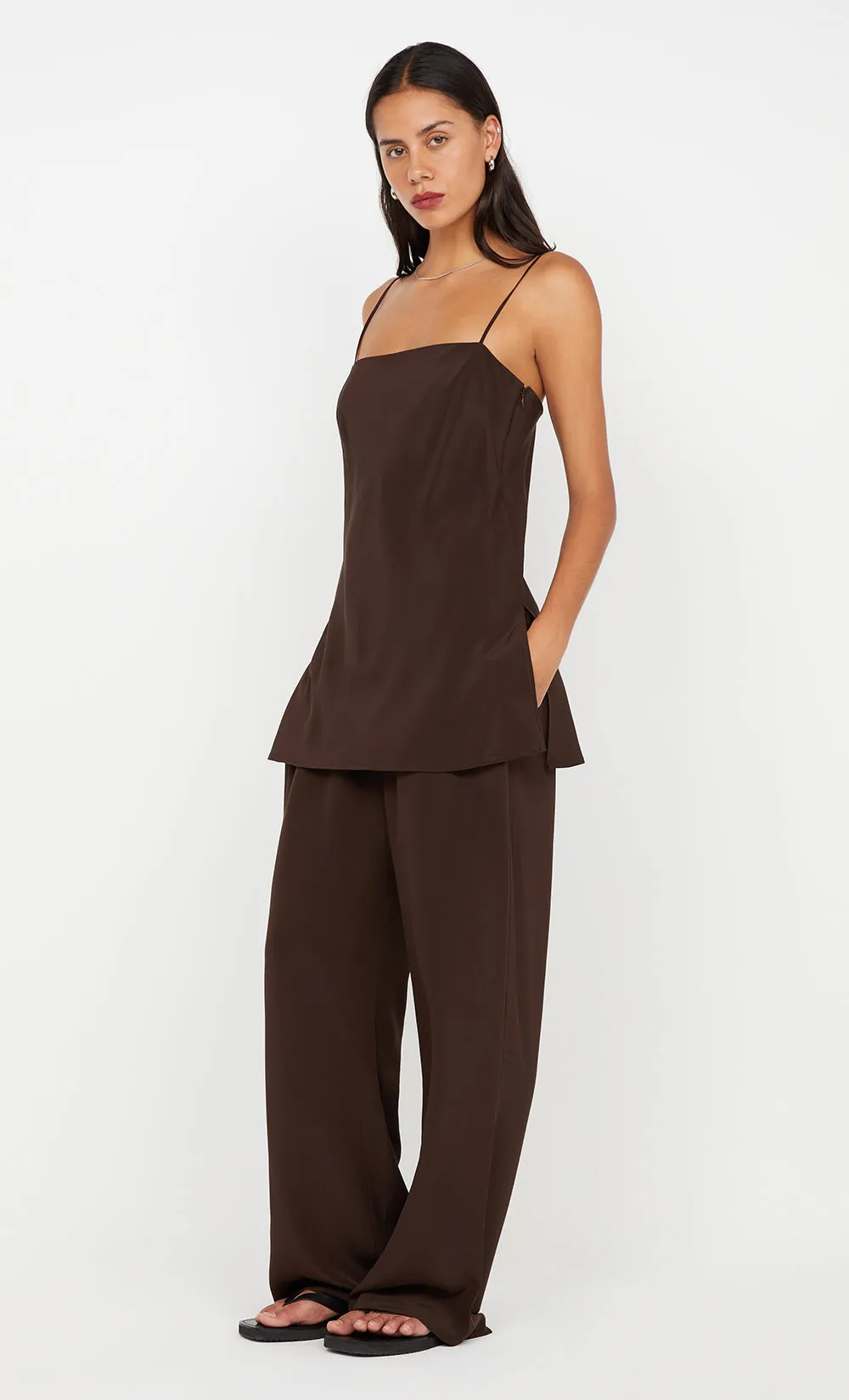 SILK PANT - CHOC sold by bec + bridge product image thumbnail 5