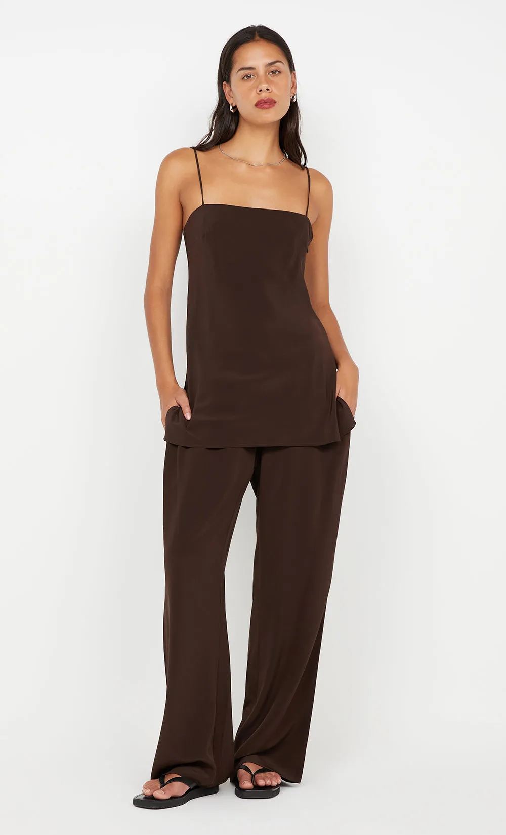 SILK PANT - CHOC sold by bec + bridge product image thumbnail 4