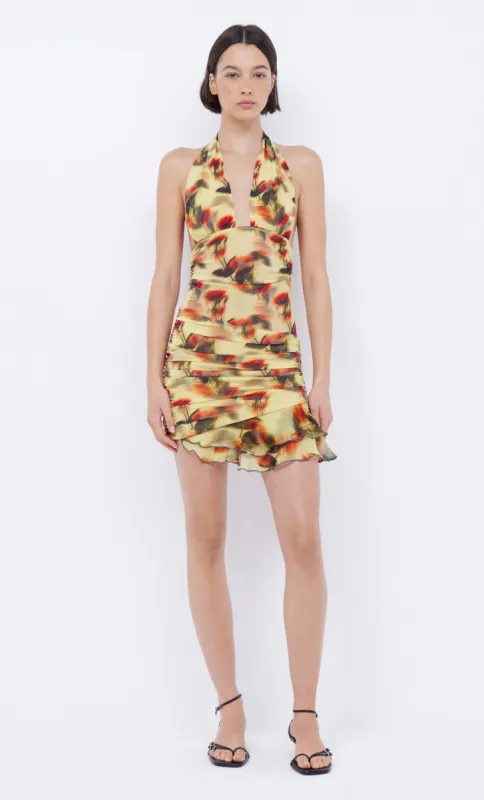 FIORE HALTER MINI DRESS - CITRUS ROSE sold by bec + bridge