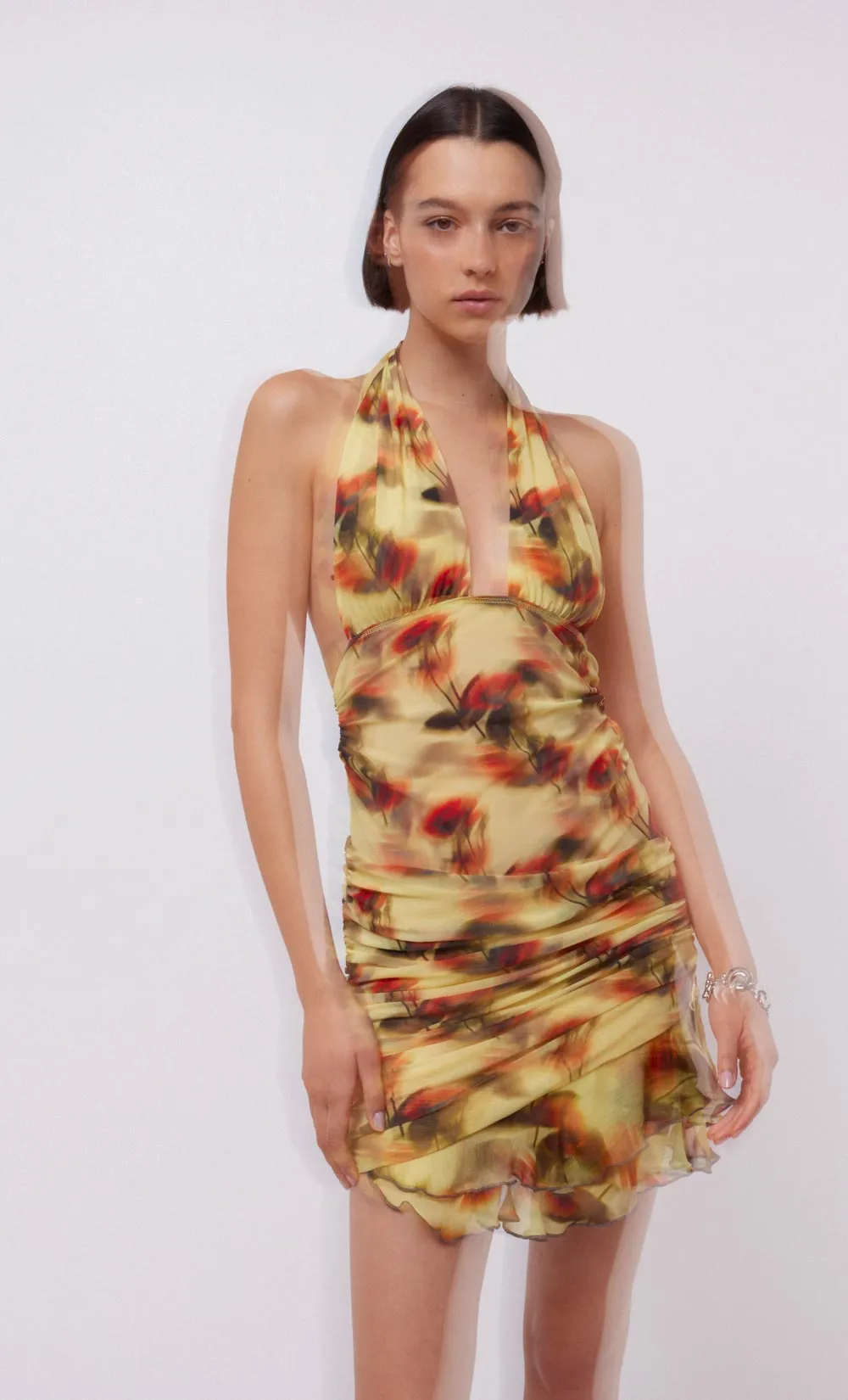 FIORE HALTER MINI DRESS - CITRUS ROSE sold by bec + bridge product image thumbnail 2