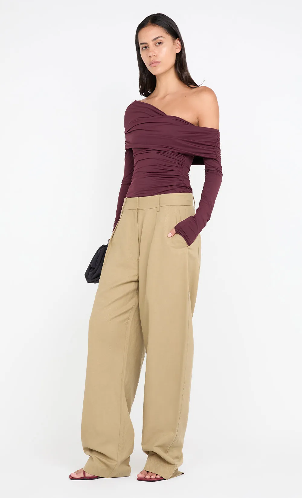 TILLIE DRAPE TOP - PLUM sold by bec + bridge product image thumbnail 5