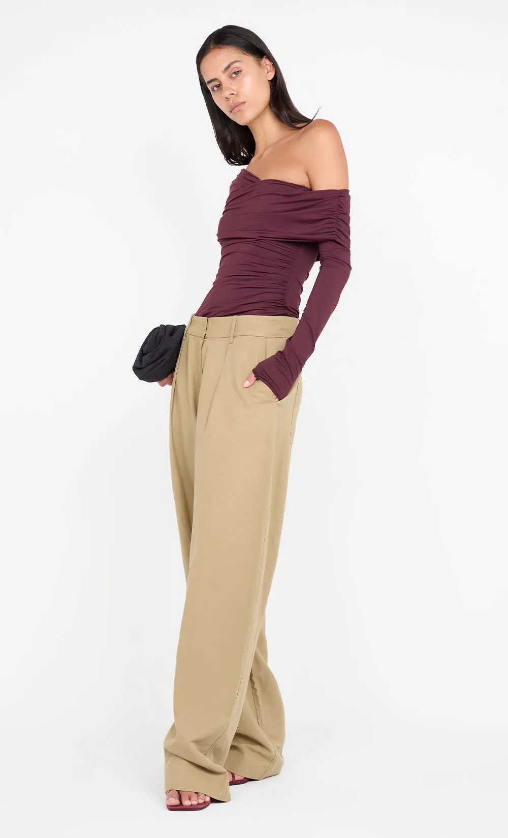TILLIE DRAPE TOP - PLUM sold by bec + bridge product image thumbnail 2
