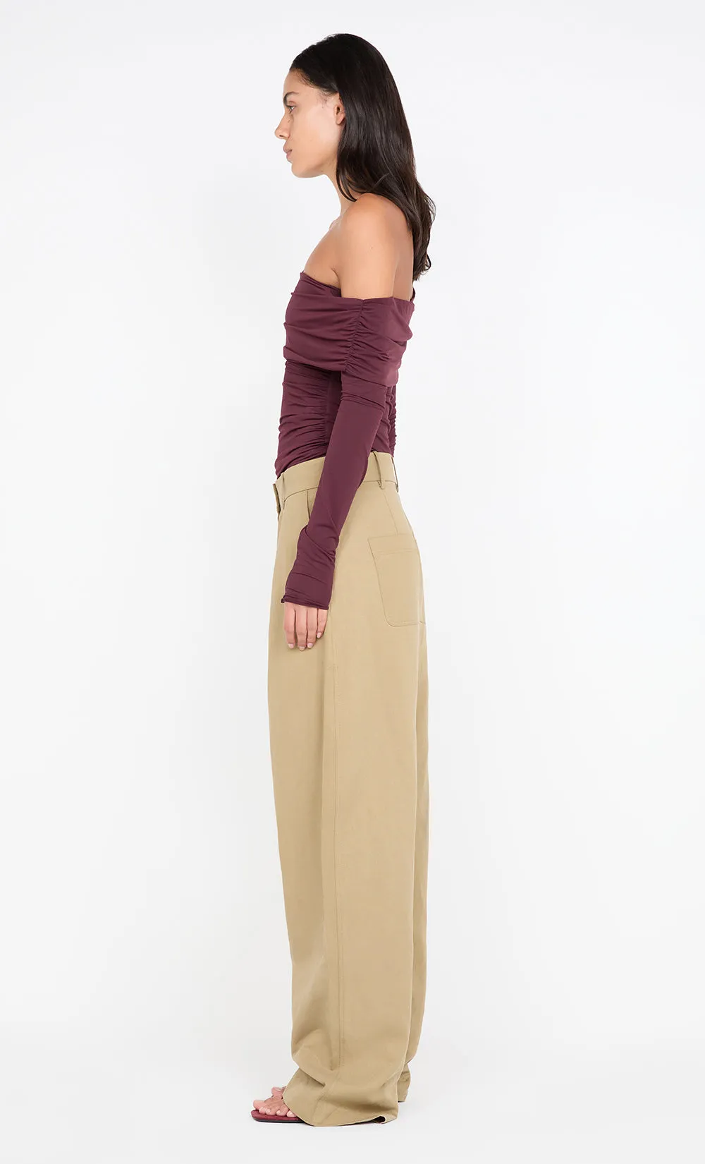 TILLIE DRAPE TOP - PLUM sold by bec + bridge product image thumbnail 3