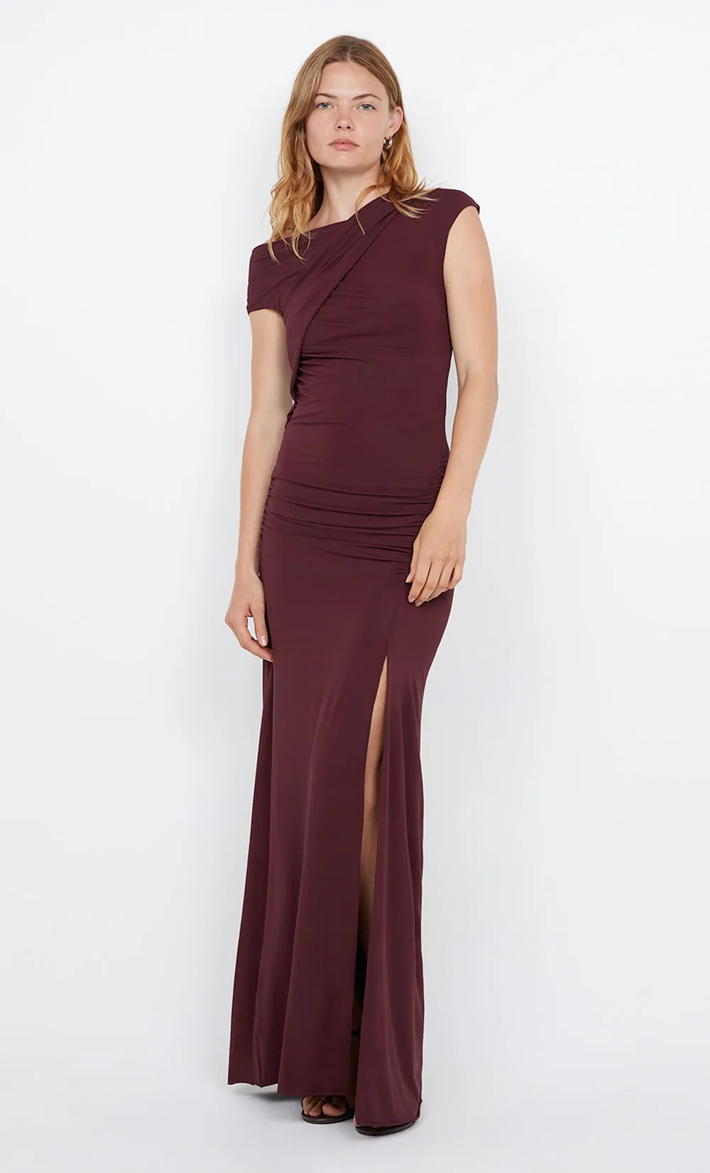 SONNIE ASYM MAXI DRESS - PLUM sold by bec + bridge