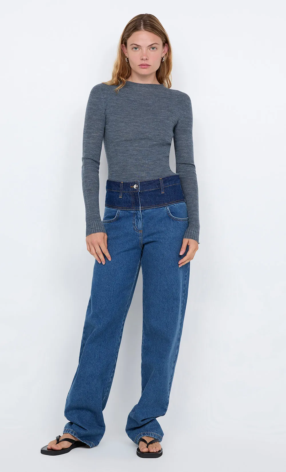 JONI LONG SLEEVE TOP - GREY sold by bec + bridge product image thumbnail 5