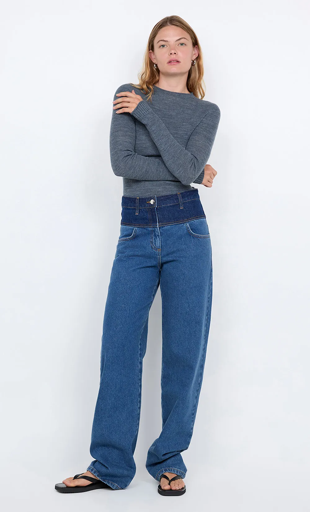 JONI LONG SLEEVE TOP - GREY sold by bec + bridge product image thumbnail 2