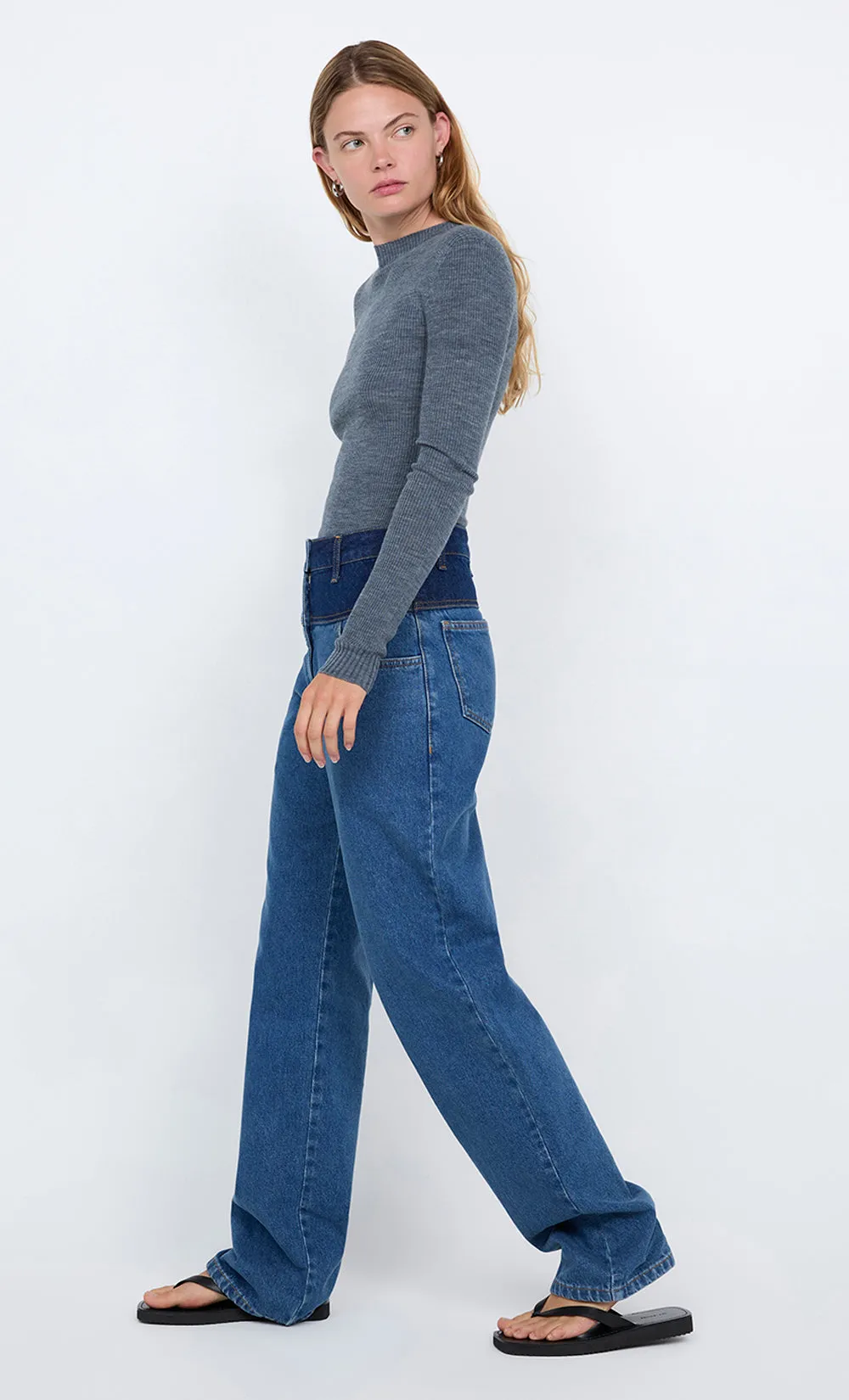 JONI LONG SLEEVE TOP - GREY sold by bec + bridge product image thumbnail 3