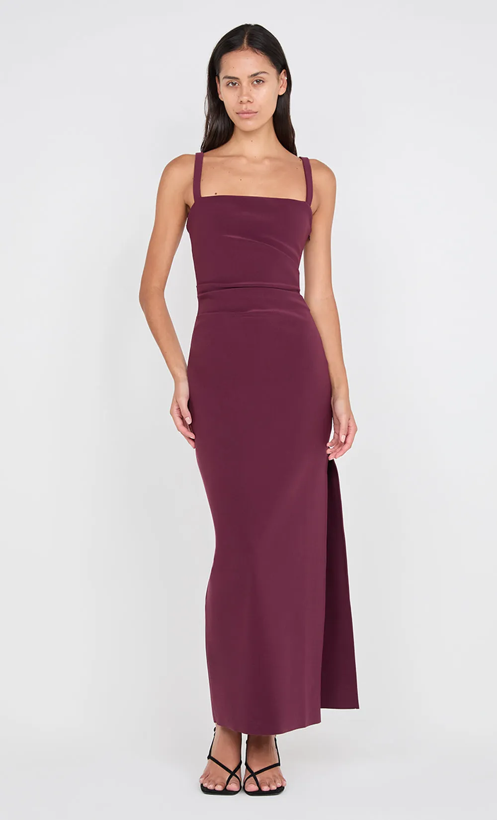LEORA TUCK MAXI DRESS - PLUM sold by bec + bridge