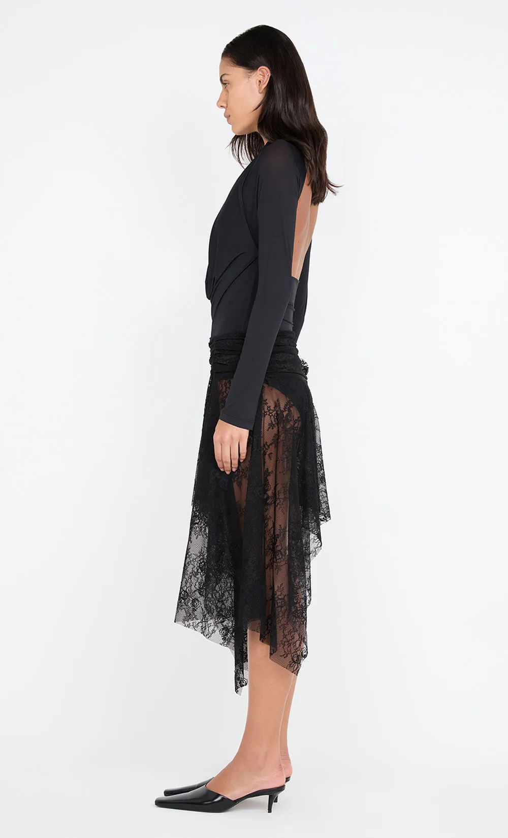 SONNIE COWL BODYSUIT - BLACK sold by bec + bridge product image thumbnail 4