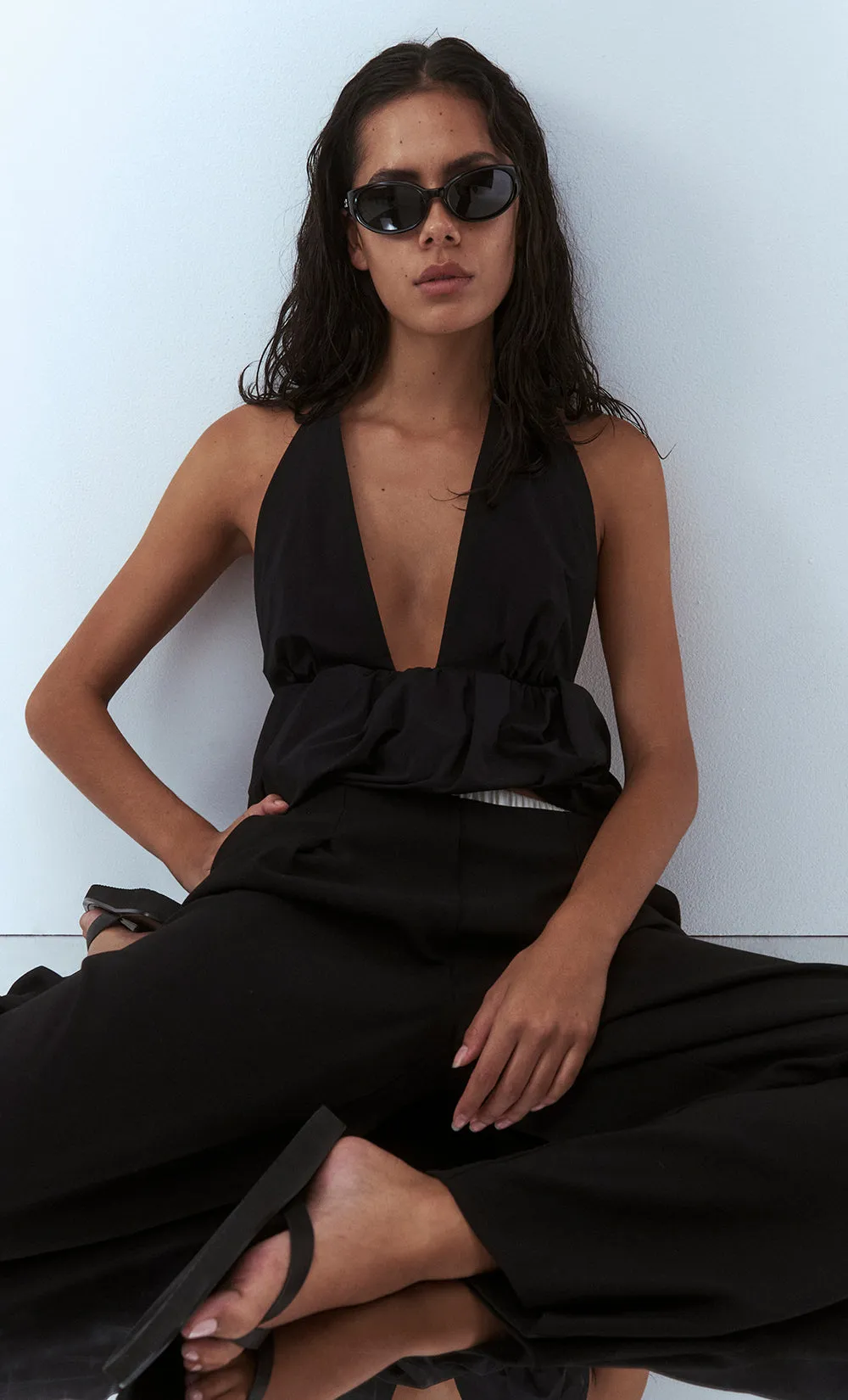 APOLLINE HALTER TOP - BLACK sold by bec + bridge product image thumbnail 2