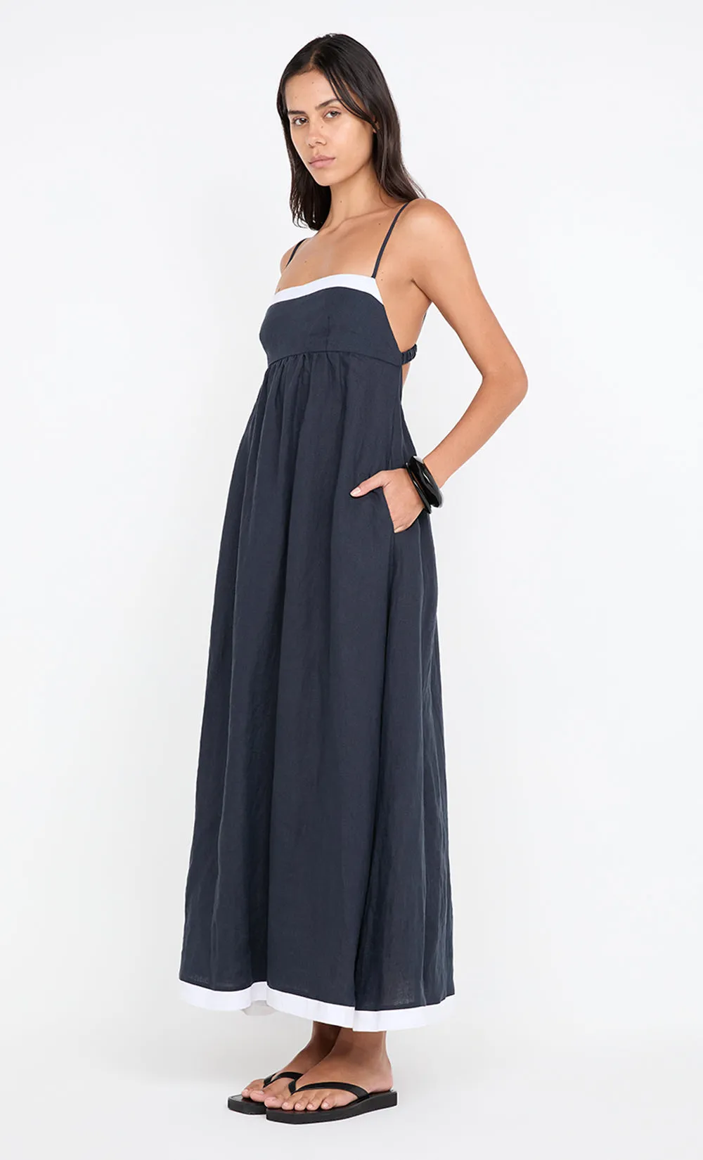 ELYCE MAXI DRESS - INK/WHITE sold by bec + bridge product image thumbnail 5